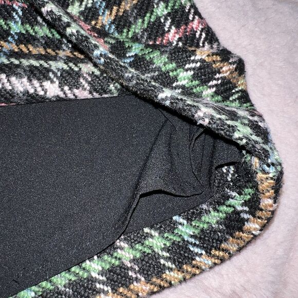 english factory plaid tweed mini skirt women’s small (S) multicolor - Picture 4 of 6